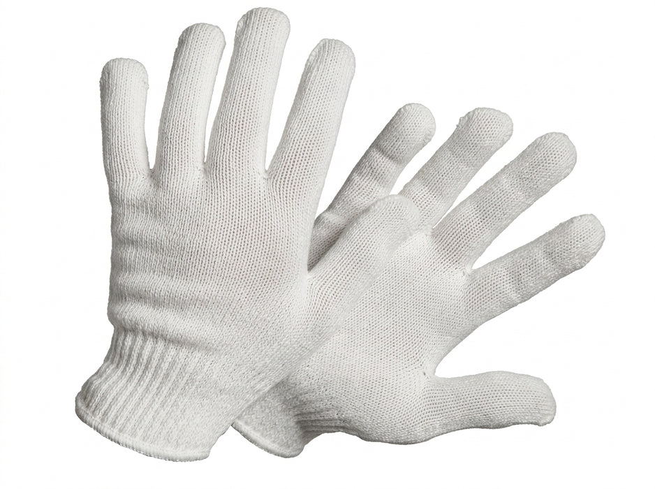 Tuff Gard Bleached White Nylon String Knit Glove – 10 Gauge ( VZ-TG-50-220V0NY)