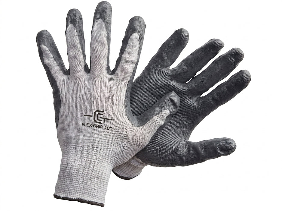 Tuff Gard White Nylon Shell, Grey Nitrile Coating ( VZ‑TG‑50‑883V9)