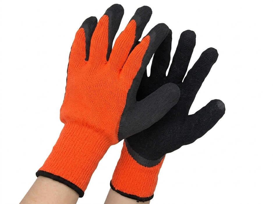 Tuff Gard Acrylic & Latex Glove – Hi‑Vis Orange & Black (VZ-TG-50-891V0BKO)