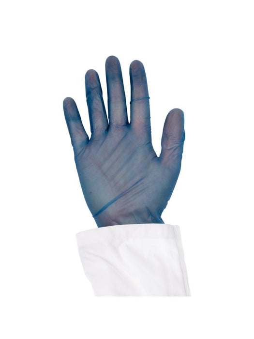 Detectamet Detectaglove Metal Detectable Disposable Vinyl Gloves Blue 100 Pack