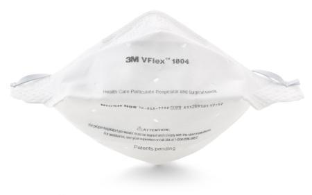 Particulate Respirator / Surgical Mask 3M™ VFlex™ 1804 Medical N95 Flat Fold Elastic Strap 3m mask for coronavirus