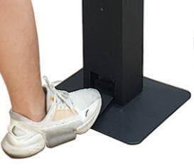 Foot Pedal Activated Sanitizer Stand & Dispenser, Black Coated Steel -1