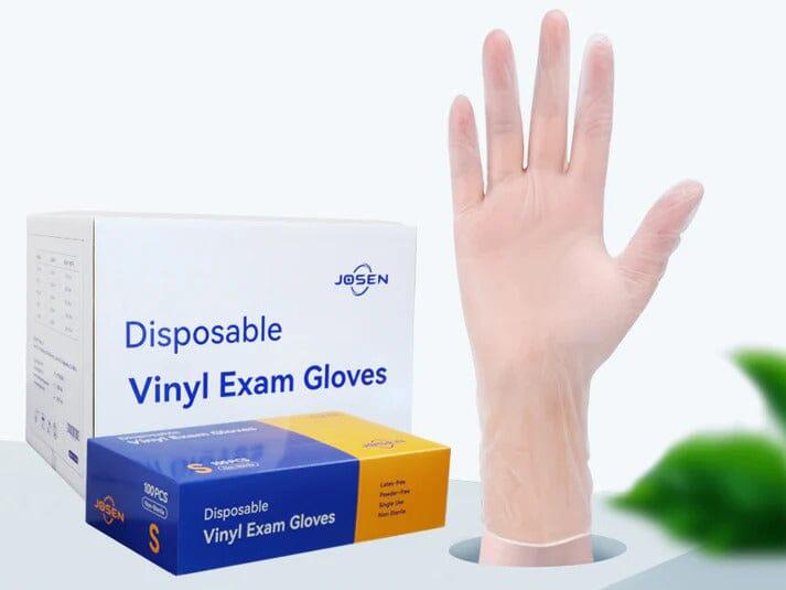 Josen 4.3 Mil Vinyl Examination Glove, Case of 1000 pcs. (MG-J4C) Gloves VizoCare 