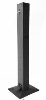 Foot Pedal Activated Sanitizer Stand & Dispenser, Black Coated Steel -2