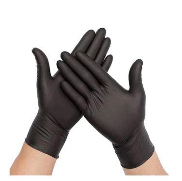 INTCO Synguard Black Nitrile Exam Gloves, Case of 1000 pcs. (MG-I26BF) VizoCare 