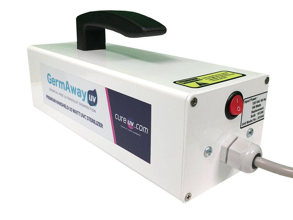 GermAwayUV Premier 35 Watt Handheld UVC Surface Sterilizer - medical grade portable uv sanitizer