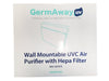 Wall Mountable UVC Air Purifier and HEPA Filter - GermAway UV -12