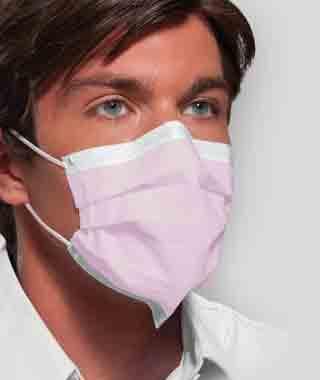 procedure mask with earloops One Size Fits Most Pink NonSterile ASTM Level 2