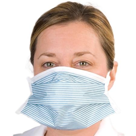 Particulate Respirator / Surgical Mask Isolator Plus Medical N95 Chamber Elastic Strap One Size Fits Most Blue / White