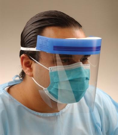 Wraparound Face Shield Crosstex® One Size Fits Most 3/4 Length Anti-fog Disposable NonSterile