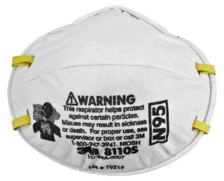 Particulate Respirator Mask 3M™ 8110S Industrial N95 Cup Elastic Strap - 3m mask for coronavirus