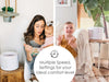 Crane - Small Air Purifier with 2.5 PPM filter capability - MULTIPLE FUNCTIONS: Our air purifier has 3 speed controls, run continuously, and runs whisper quiet no matter what speed it is set at which is perfect for a good night’s sleep.