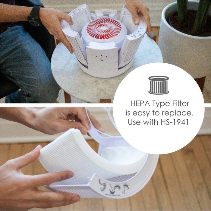 Crane - Small Air Purifier with 2.5 PPM filter capability - HEPA PROTECTION: The included HEPA Type (High Efficiency Particulate Arresting) filter removes 99.97% of airborne particles and germs such as mold, pollen, smoke, pet dander, dust mites, and other possible allergens