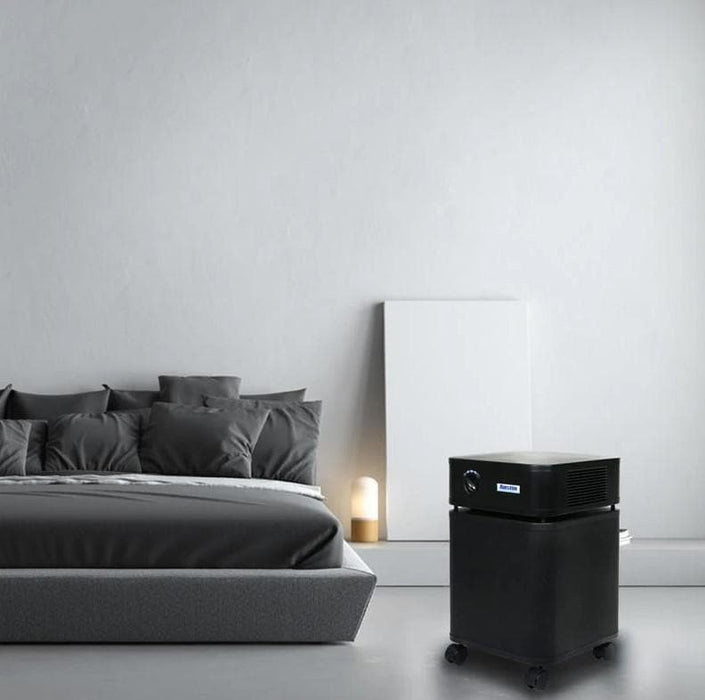 The Austin Air HM450 HealthMate Plus contains 60 square feet of True Medical-Grade HEPA filter media (to trap sub-micron particles)