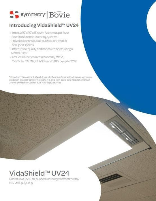 VidaShield by Bovie 2x4 Troffer, UV Overhead Air Purification No Light, UV24NL Air Purifier FSGUV Benefits
