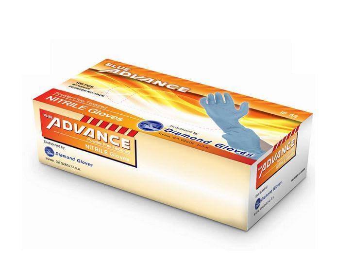 Box of Diamond Blue 5 mil Nitrile Exam Glove, Case of 1000 pcs. (MG-D25) Gloves Diamond 