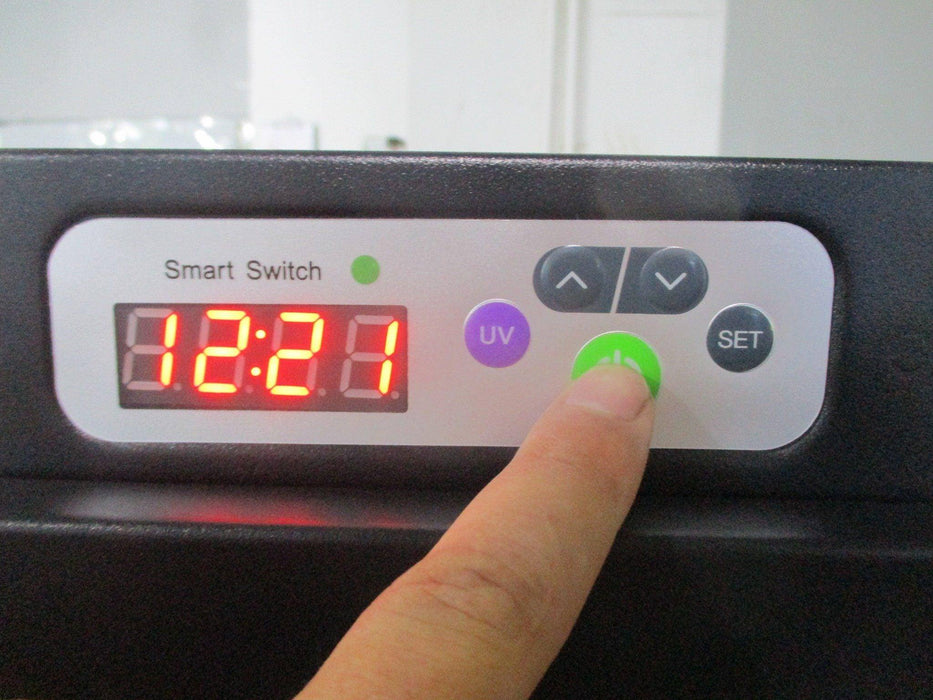 Smart Switch Disinfectant- Has a digital timer you can manually set up with a UV Disinfection System inside the cabinet