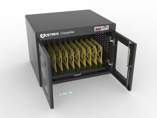 ChargeMax 10-bay Laptop Disinfection Charging Cabinet (CT-10BP). Smart Switch Disinfectant