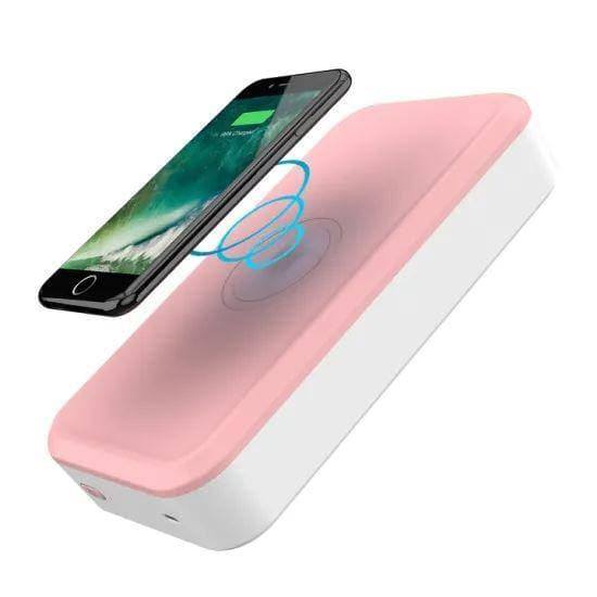 Portable UV Light Box 800ml Money Phone Mask Underwear Fast Sterilization UVC Disinfection Light Box Wireless Charging Mobile Phoneuv Sanitizer Box UV Equipment Toking 