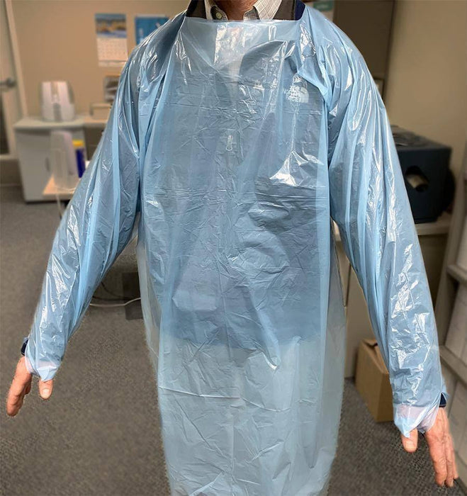 Disposable Isolation Gowns 50 Pack - Level 2 PPE Knee-Length Gowns For Medical & Dental Use