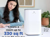 The Medify Air MA-15 uses True HEPA H13 filters with three layers of filtration: pre-filter, H13 True HEPA, and active carbon composite for odors.