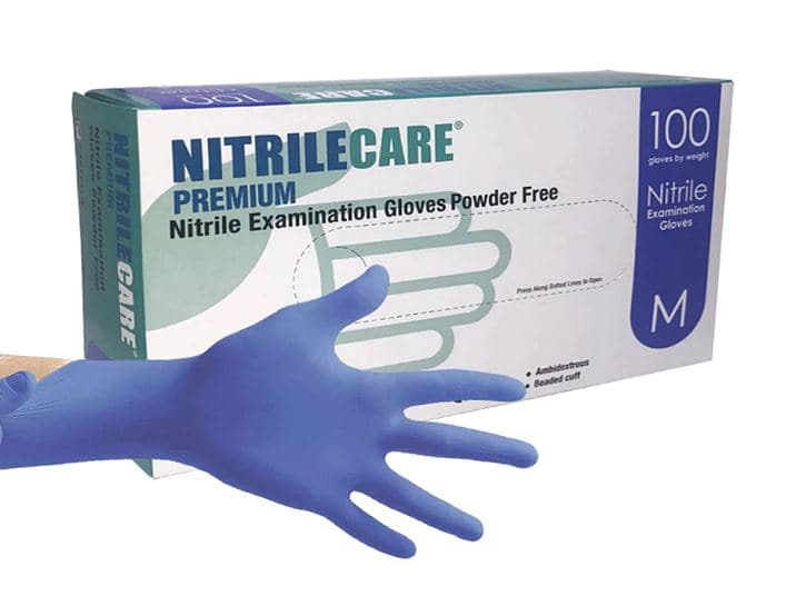 CarePlus NitrileCare Premium Blue 6 mil Nitrile Exam Glove, Case of 1000 pcs. (MG-C26) Gloves CarePlus 