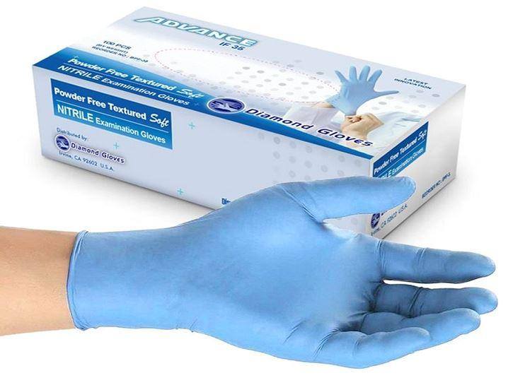 3.5 Mil Blue Nitrile Gloves, Medical Grade, 3.5 Mil, Powder-Free (Blue)