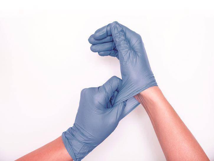 Diamond Blue 8 mil Nitrile Exam, 12" Long Cuff, Chemo Tested Glove
