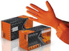 boxes of the Envelicus Novaguard Orange 8 mil Nitrile Industrial Glove