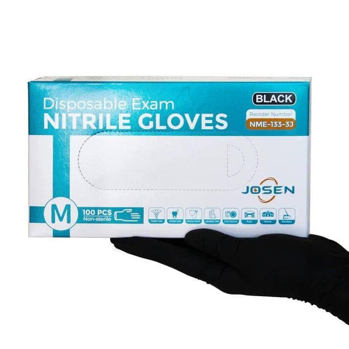 Josen 5 Mil Black Nitrile Examination Glove, Case of 1000 pcs. (MG-J24B) Gloves VizoCare 