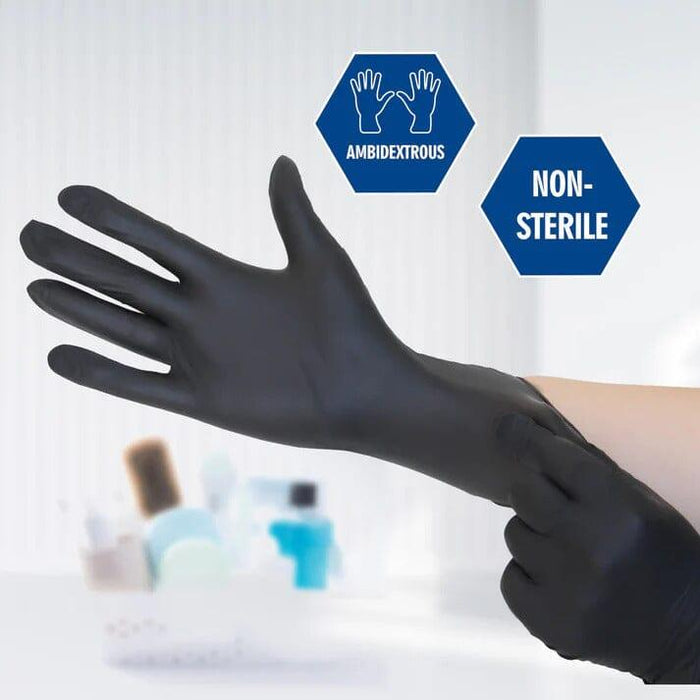 Josen 5 Mil Black Nitrile Examination Glove, Case of 1000 pcs. (MG-J24B) Gloves VizoCare 