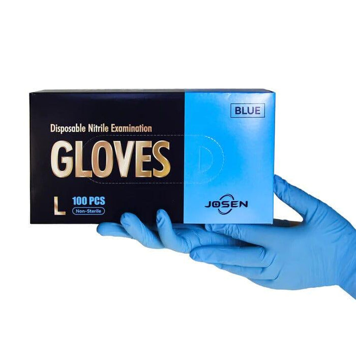 Josen 5 Mil Blue Nitrile Examination Glove, Case of 1000 pcs. (MG-J24) Gloves VizoCare 