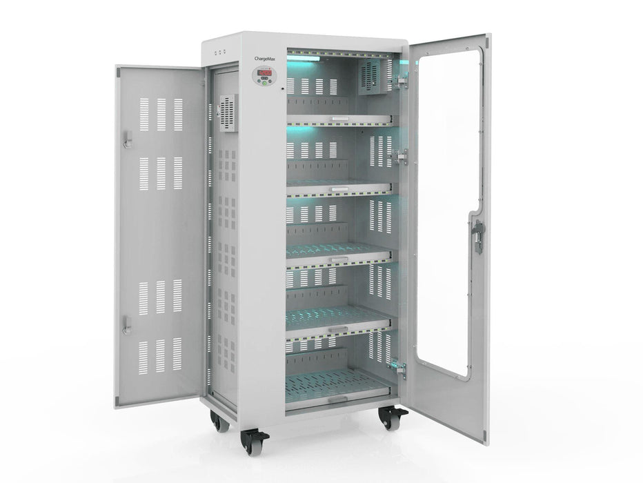 ChargeMax Disinfection Charging Cabinet - 60 bays, 5 Level (CT-60BU) - Safe and High Capacity - ChargeMax comes in different sizes for charging multiple devices allowing charging of the devices without the need for proprietary adapters.