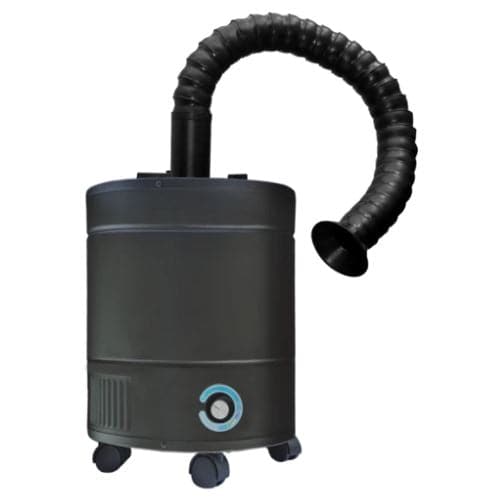 the Salon Pro 5 Plus Air Purifier is designed to capture chemicals, odors and particles