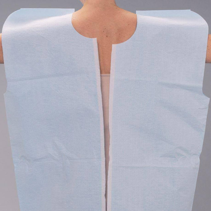 TIDI- CHOICE EXAM GOWNS- PEDIATRIC GOWN, TISSUE/POLY/TISSUE, FRONT OR BACK OPENING- 21" X 36" Tidi 