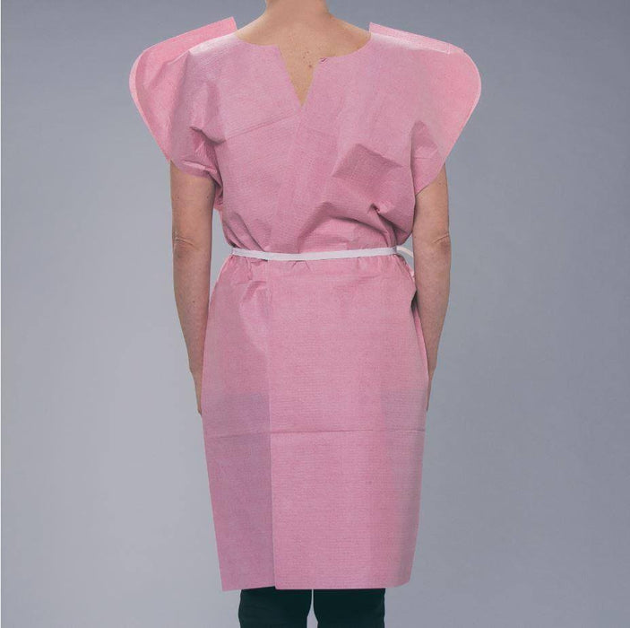 TIDI- CHOICE EXAM GOWNS- EXAM GOWN, TISSUE/POLY/TISSUE, FRONT OR BACK OPENING- 30" X 42" Tidi 