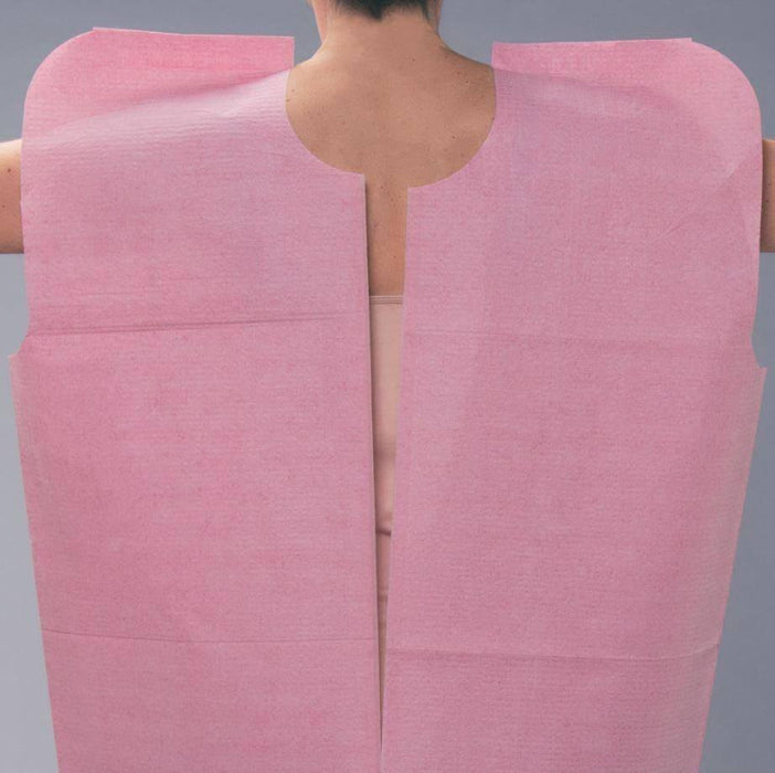 TIDI- CHOICE EXAM GOWNS- EXAM GOWN, TISSUE/POLY/TISSUE, FRONT OR BACK OPENING- 30" X 42" Tidi 