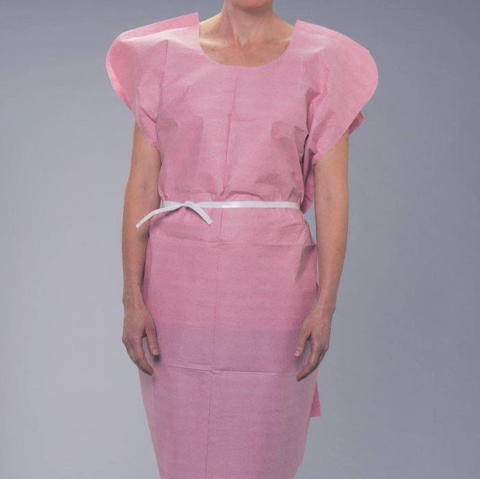 TIDI- CHOICE EXAM GOWNS- EXAM GOWN, TISSUE/POLY/TISSUE, FRONT OR BACK OPENING- 30" X 42" Tidi 