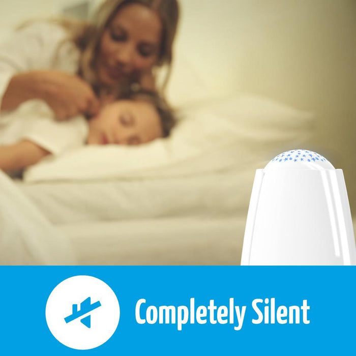 Airfree Babyair uses the silent, maintenance free and exclusive TSS technology.Babyair offers the unique stars night light projection