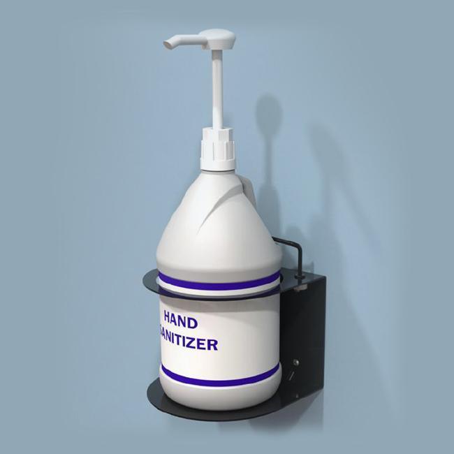 Gallon Pump Bottle Sanitizer Stand – Wall Mount -2