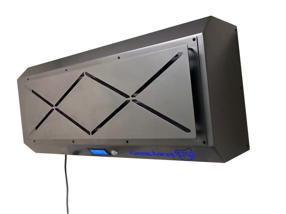 40 watts of UVC Germicidal Irradiation, MERV 13 rated filtration system., 694 CFM (cubic feet per minute) high-efficiency