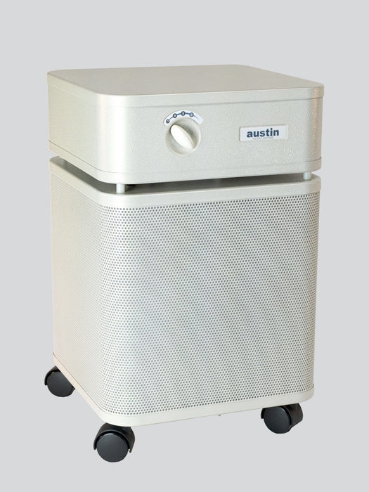 The Austin Air Allergy Machine 220V air purifier with medical-grade HEPA filter to remove volatile organic compounds commonly found in airborne chemicals,