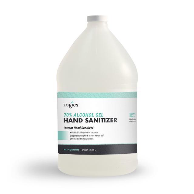 Zogics 70% Alcohol Gel Hand Sanitizer, 1 Gallon -2