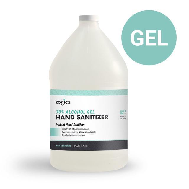 Zogics 70% Alcohol Gel Hand Sanitizer, 1 Gallon -1